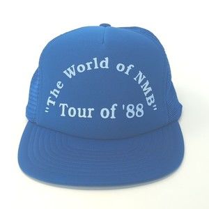 Vintage The World Of NMB Tour Of 88 Blue Trucker Hat Snapback